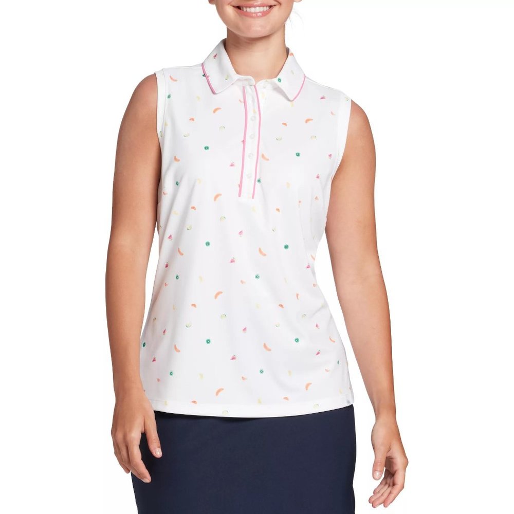 NWT Lady Hagen Women's Piped Sleeveless Golf Polo